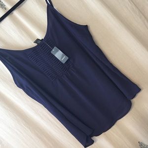 Torrid Navy Blue chiffon size 2 tank