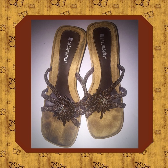Brown Flower Sandals