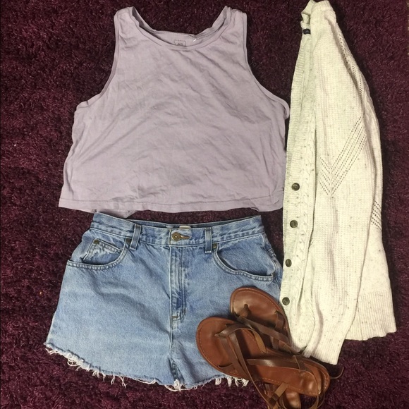 PacSun ME TO WE purple/lavender crop top