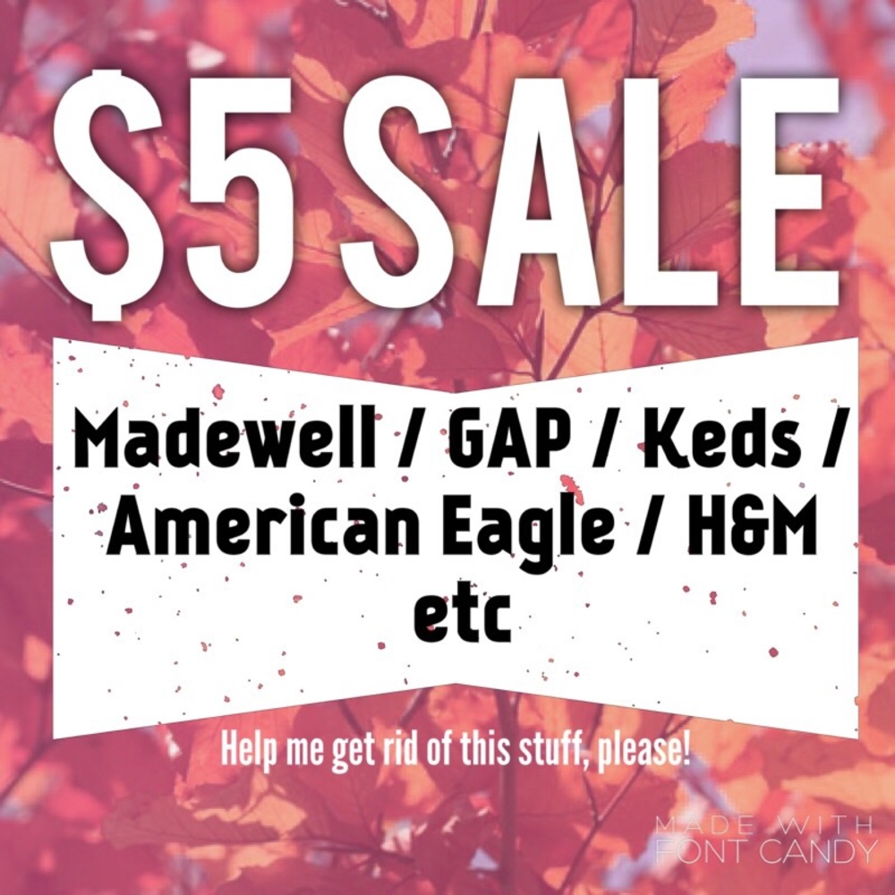 Tons of $5 items: $4 if bundled!