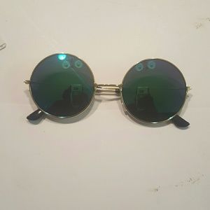 Round Frame Mirror Sunglasses new