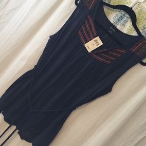 Lucky brand navy peasant tank!