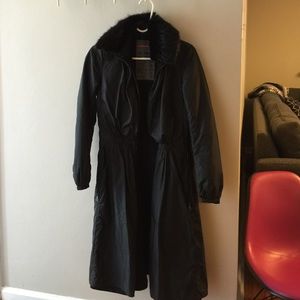 Prada Black Long Trench Coat