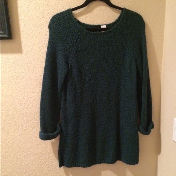 Knitted green sweater