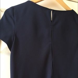 Zara Navy V-neck top