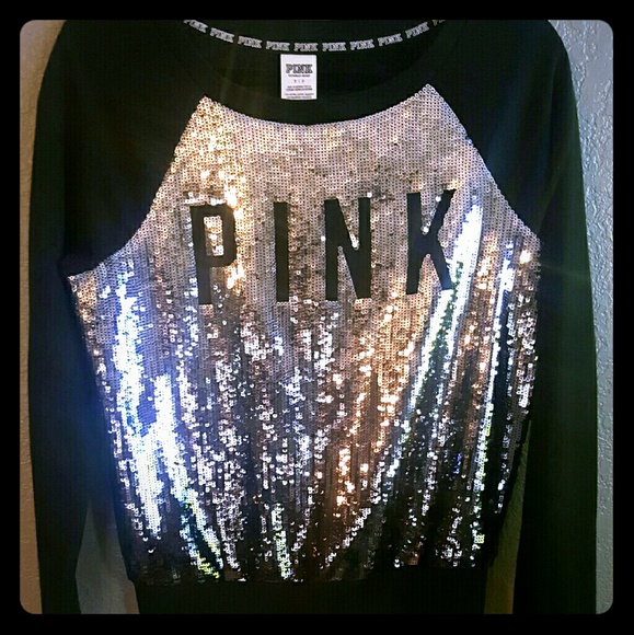 VICTORIA'S SECRET PINK SEQUIN SWEATER! MAKE OFFER!