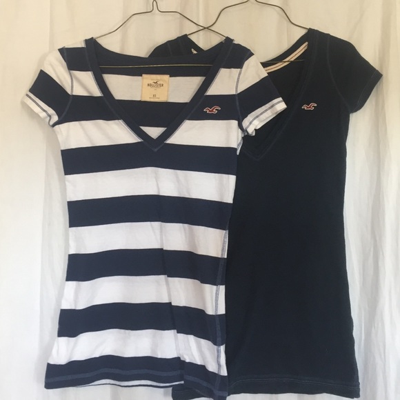 🔴SOLD🔴 Two Hollister Deep V-necks