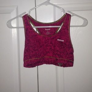 Reebok pink sports bra