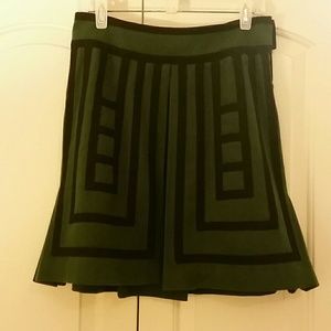 Anthropologie green & black skirt