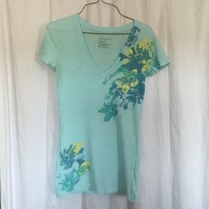 American Eagle Outfitters Teal V-neck