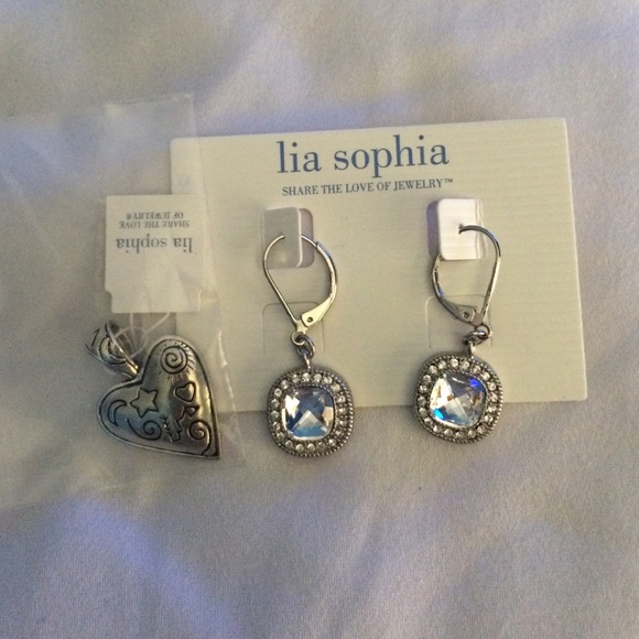 Lia Sophia Earrings and Charm