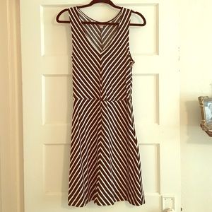 Black and white striped dress