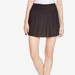 H&M smocked waist black skater/circle/A-line skirt