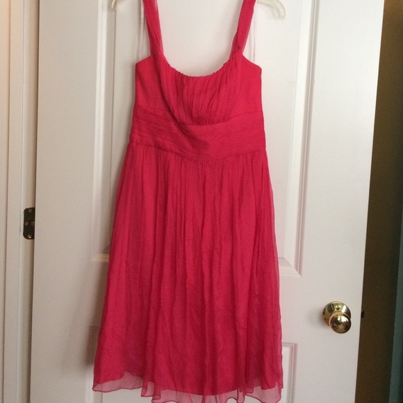 100% silk pink dress