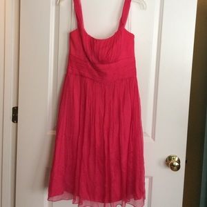 100% silk pink dress
