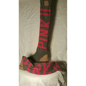 VS Pink sweater boots