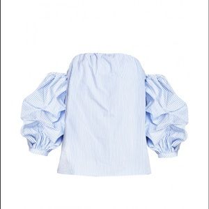 Pixie Market Ruches Sleeve Off the Shoulder Top