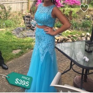 2 piece prom dress