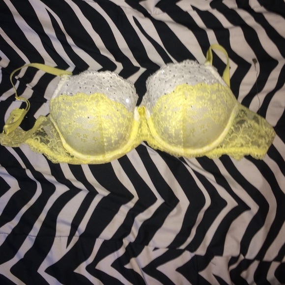 Vs lace Rhinestone bra