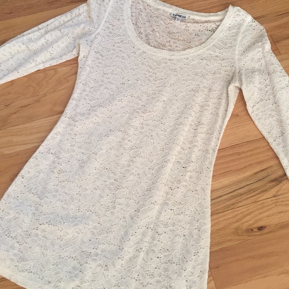 Express long sleeves lace top