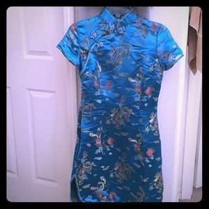 Vintage oriental short dress
