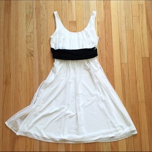 White Dress w/Black Sash