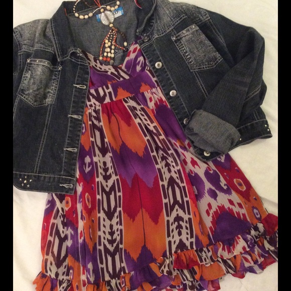 Forever 21 Dresses & Skirts - 🌹Host Pick🌹NWT Purple and Red Aztec Dress/Top