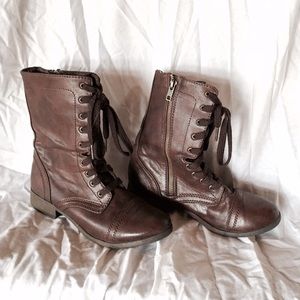 Brown Combat Boots