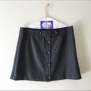 Charcoal Grey Skirt w/Buttons