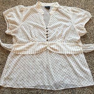 Lane Bryant Plus Size 18 / 20 Polka Dot Top Blouse