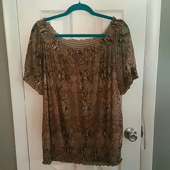 INC animal print blouse