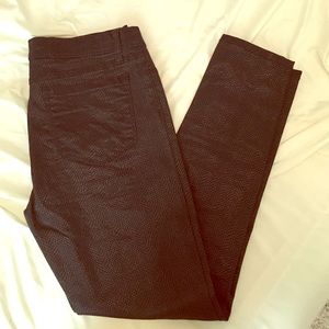 Banana Republic black snake skin skinny jeans