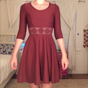 Maroon fall dress