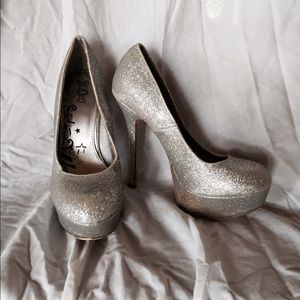 Sparkly Silver Heels