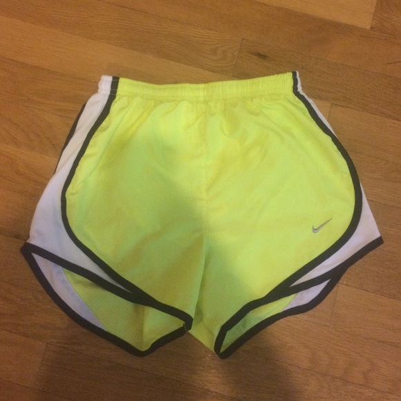 yellow nike track shorts