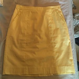 H&M Yellow Pencil Skirt