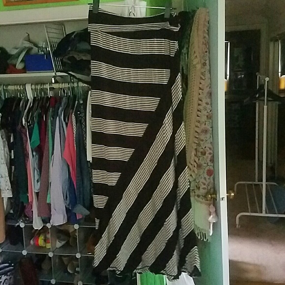 Striped maxi skirt