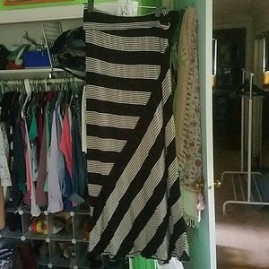 Striped maxi skirt