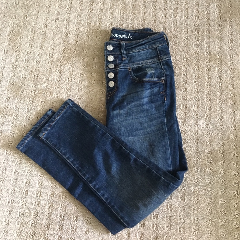 high rise cropped jeans