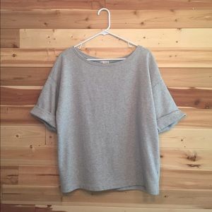 Grey boxy tee