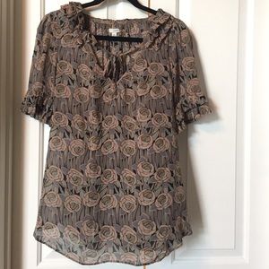 Anthropologie | Odille | Ruffle Blouse