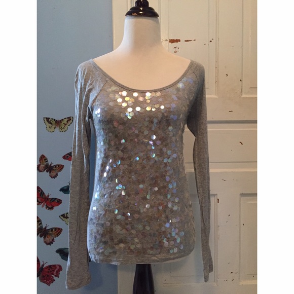 Victoria's Secret Tops - VS Sequin Long Sleeve Blouse