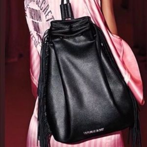 NWOT Victoria's Secret Black Leather Bag