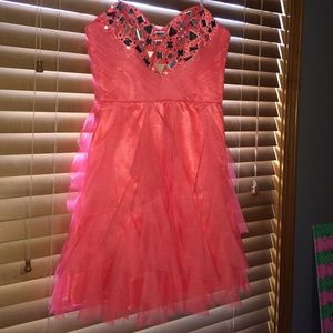 Salmon Short Formal Dress