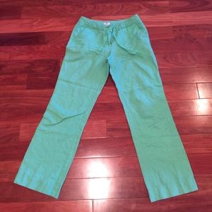 Sz 0 J. Crew mint linen pants