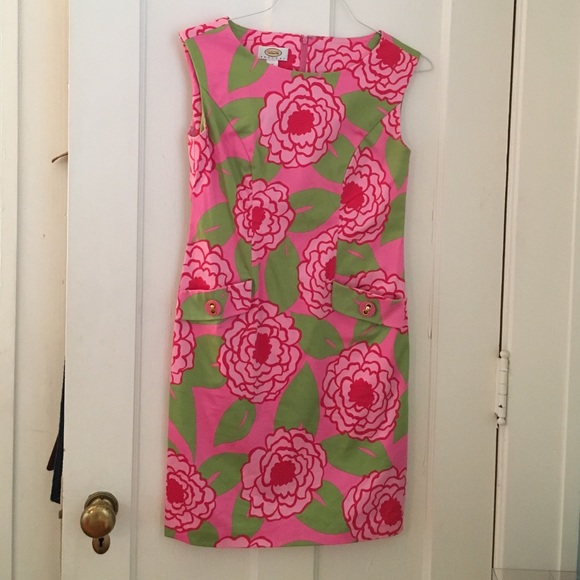 Bright floral Talbots shift dress size 2P