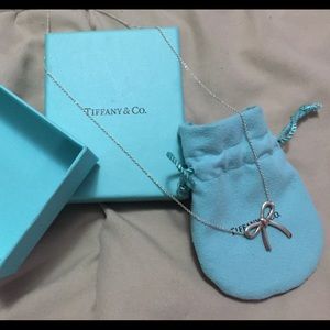 Authentic Tiffany and Co. bow necklace 18 inches