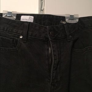 High Waisted Black Denim Gap Skinny Jeans