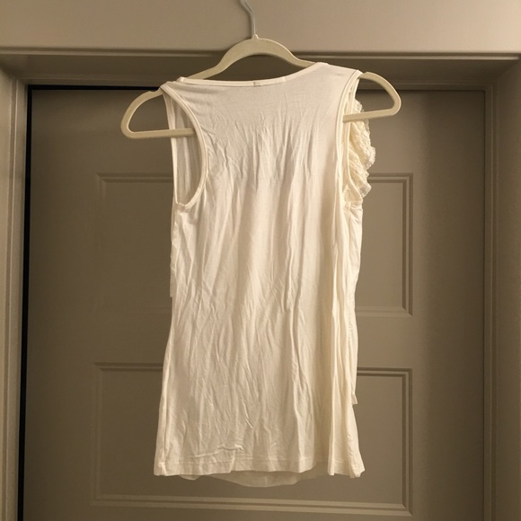 Cream Colored Ruffled Tank - Picture 3 of 4