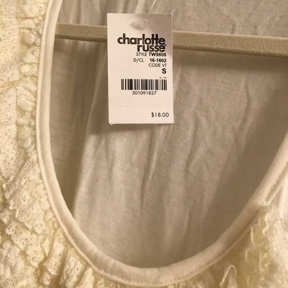 Cream Colored Ruffled Tank - Picture 4 of 4